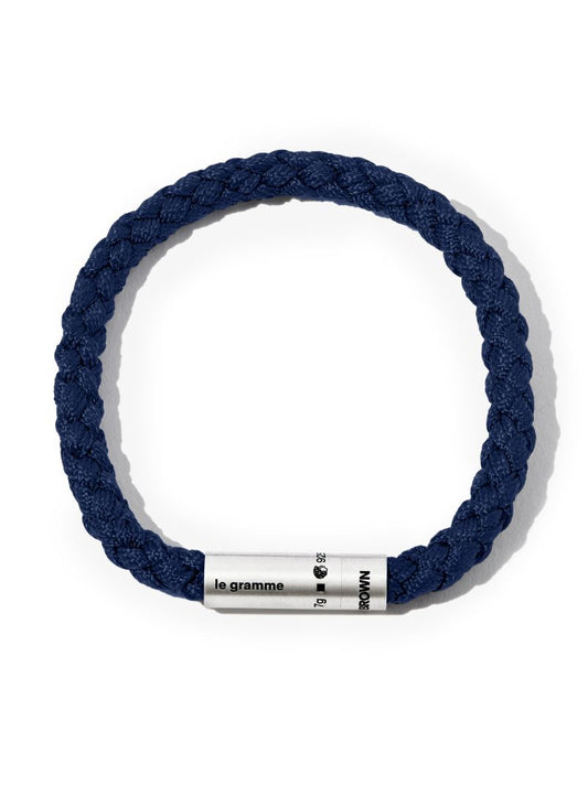 X Orlebar Brown Sterling Silver Le 7g Brushed Nato Cable Bracelet
