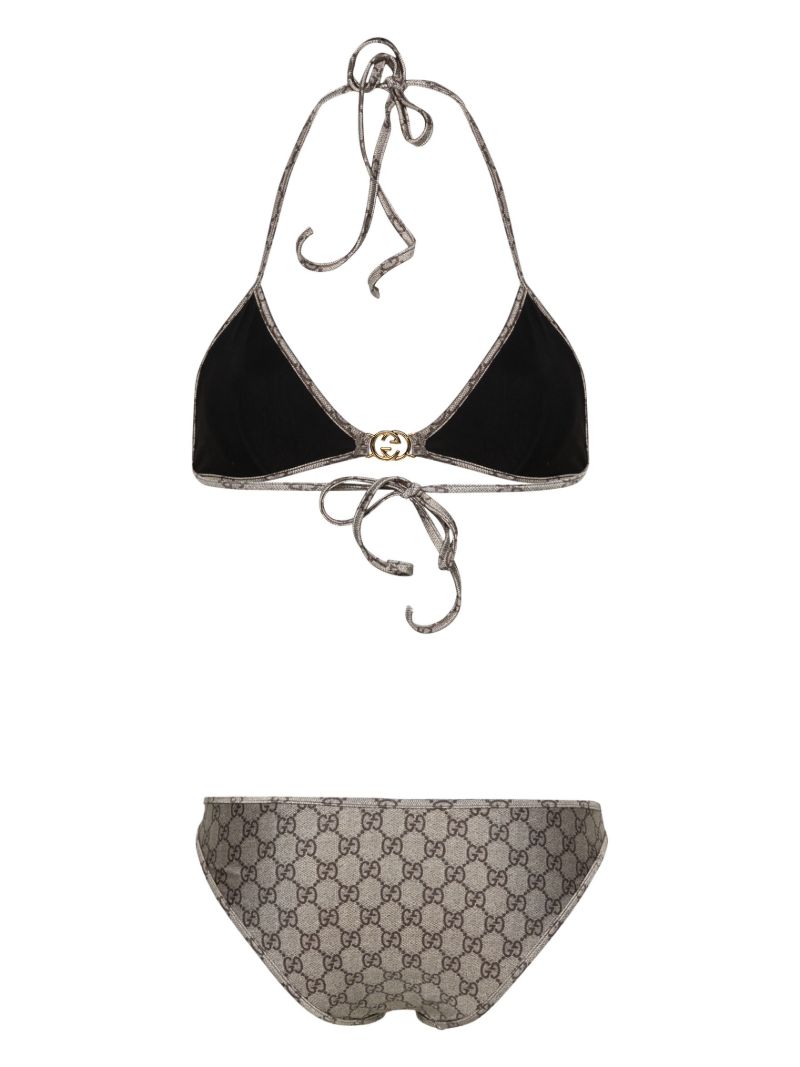 Neutral Gg-print Triangle Bikini