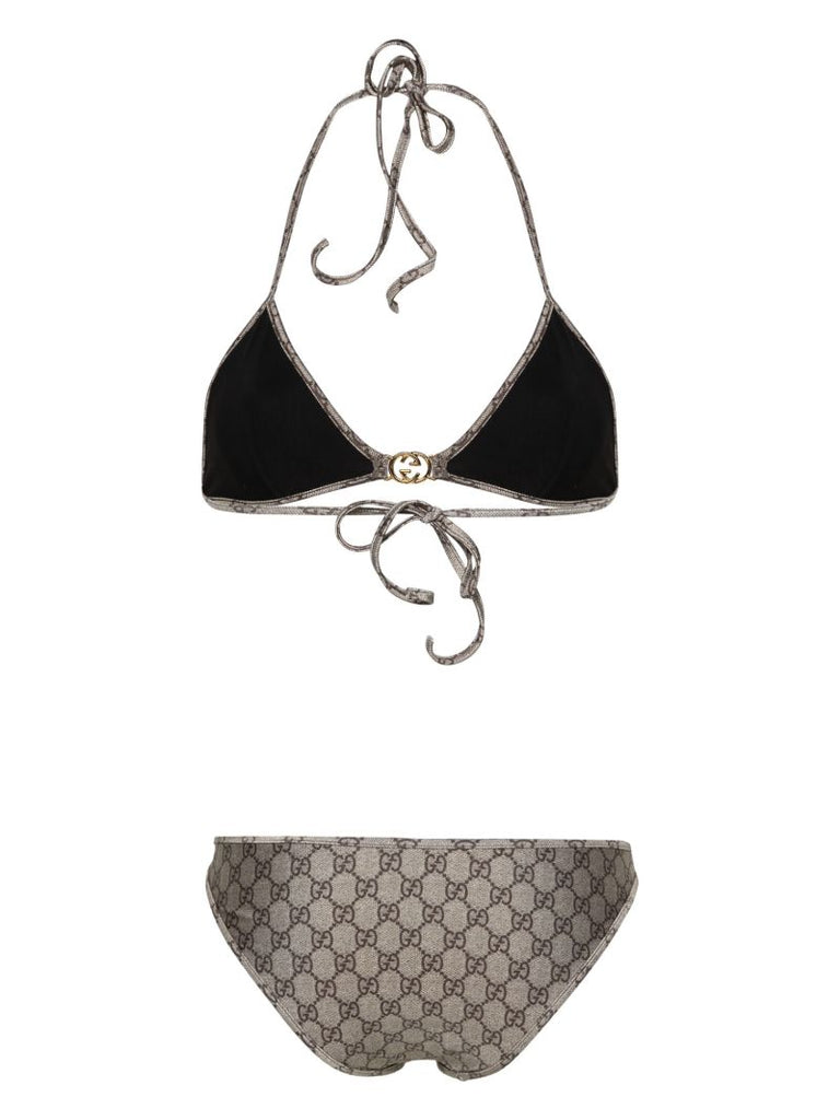 Neutral Gg-print Triangle Bikini