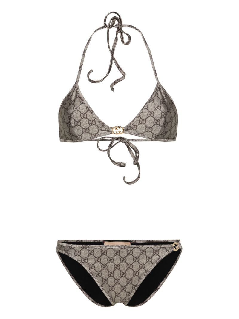 Neutral Gg-print Triangle Bikini