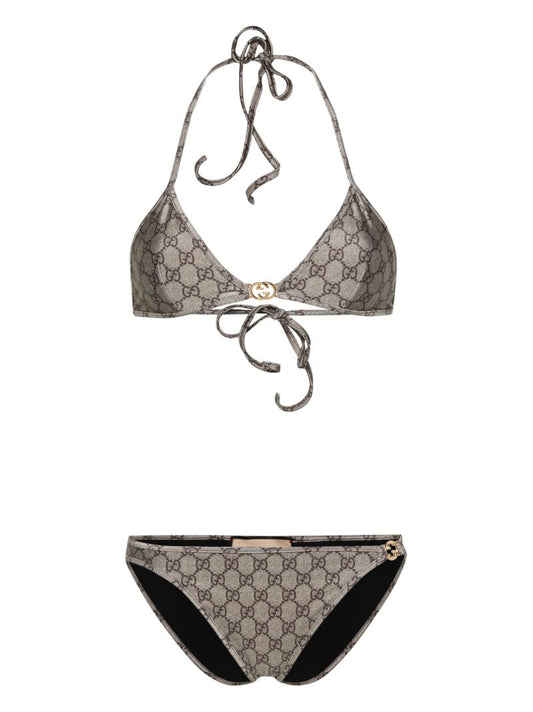 Neutral Gg-print Triangle Bikini