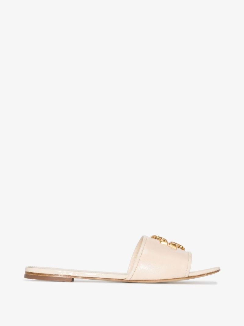 Neutral Eleanor Leather Sandals