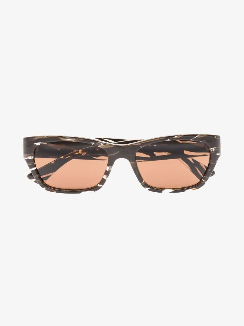 Brown Marble Print Cat Eye Sunglasses