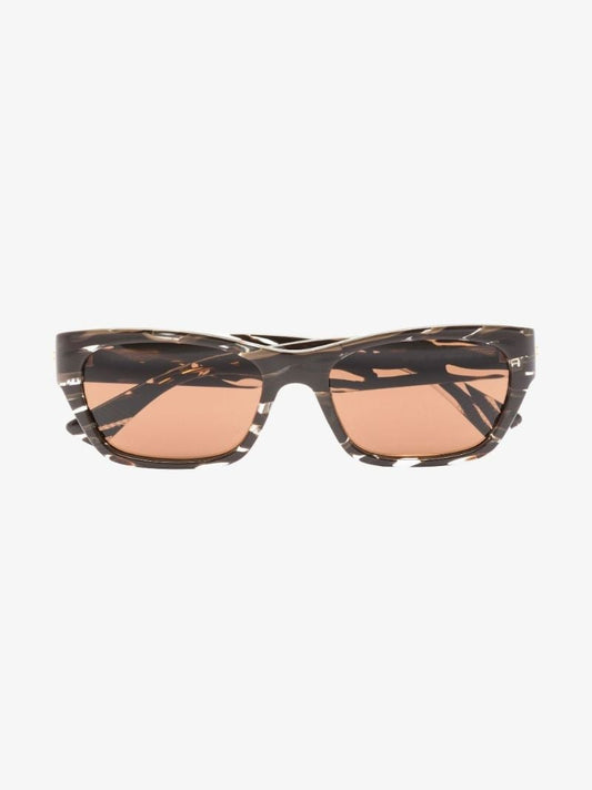 Brown Marble Print Cat Eye Sunglasses