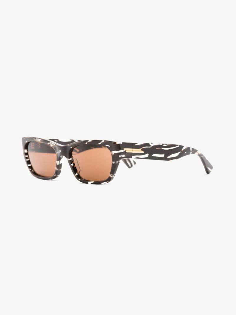 Brown Marble Print Cat Eye Sunglasses