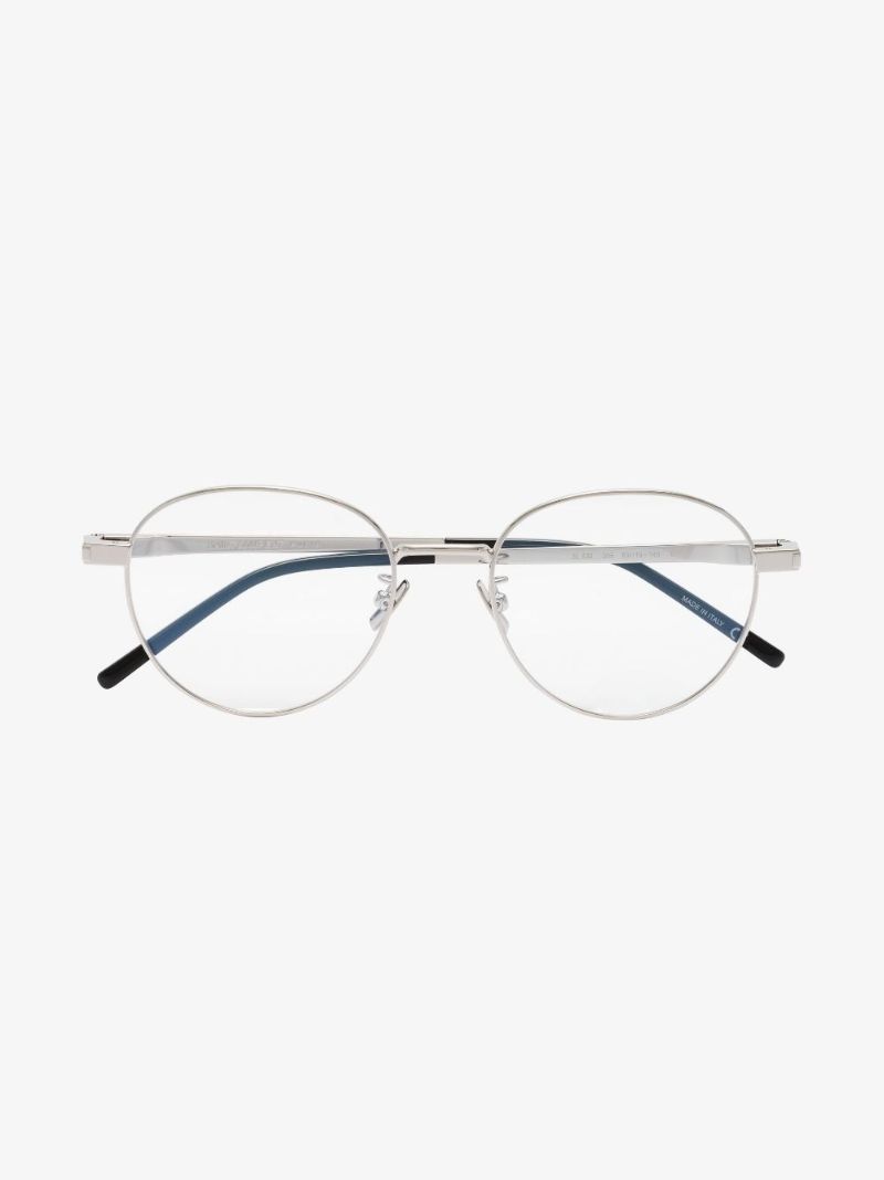 Silver Tone Round Optical Glasses
