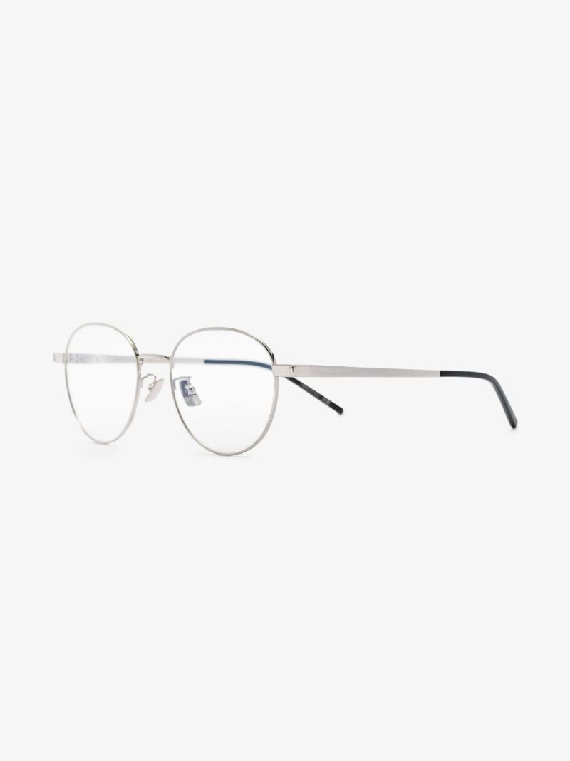 Silver Tone Round Optical Glasses