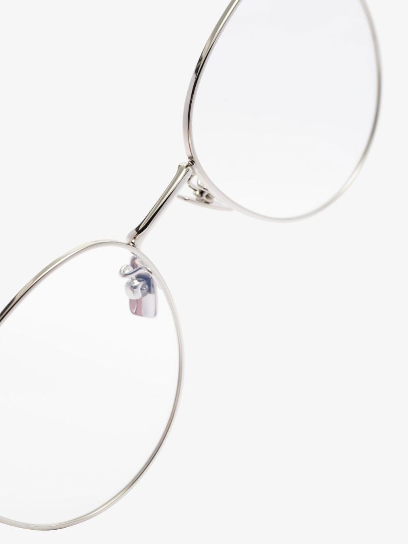 Silver Tone Round Optical Glasses