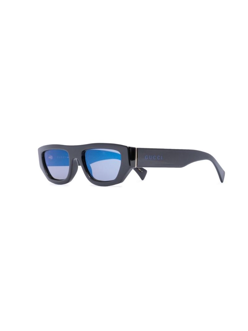 Black Injection Rectangle Sunglasses