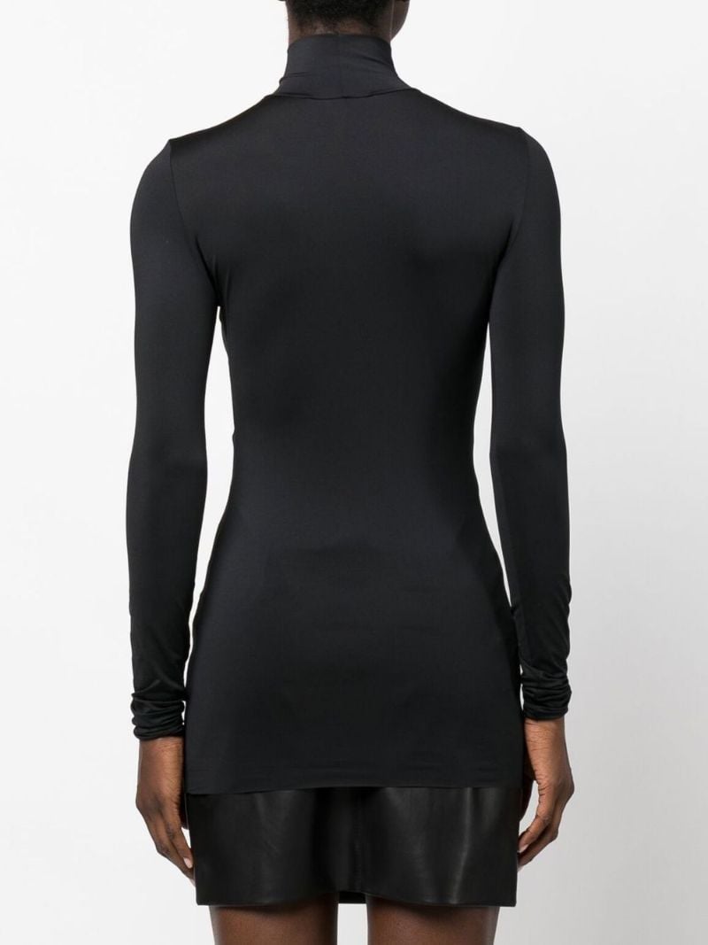 Black Turtle Neck Logo T-shirt