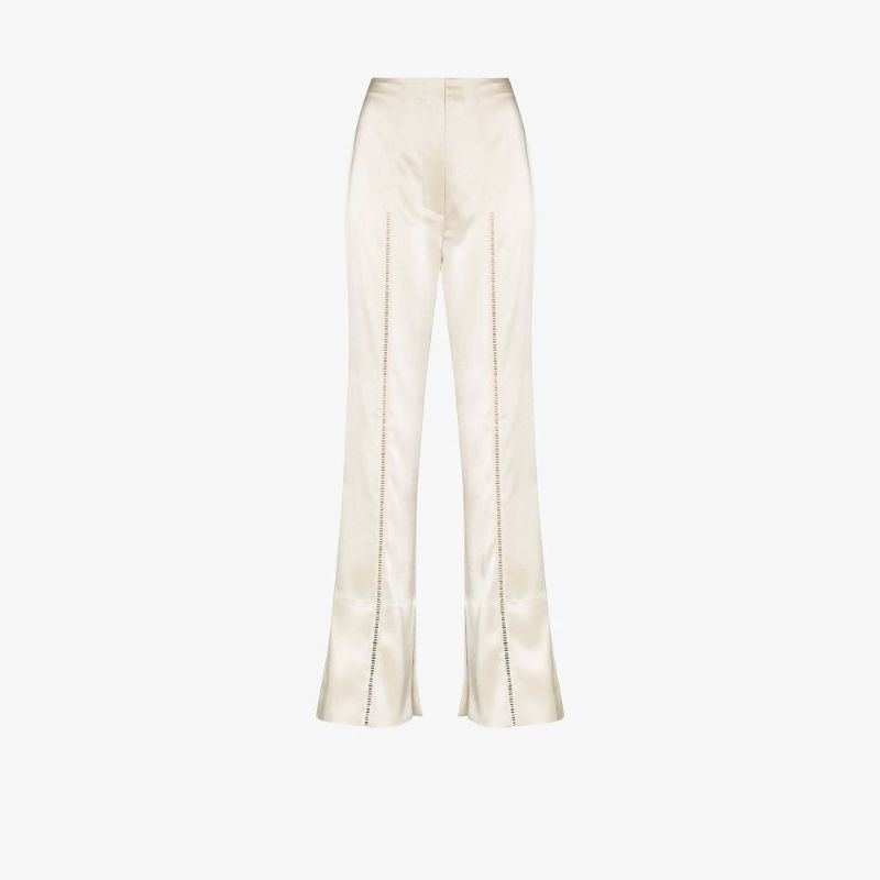 Ladder Stitch Wide Leg Trousers