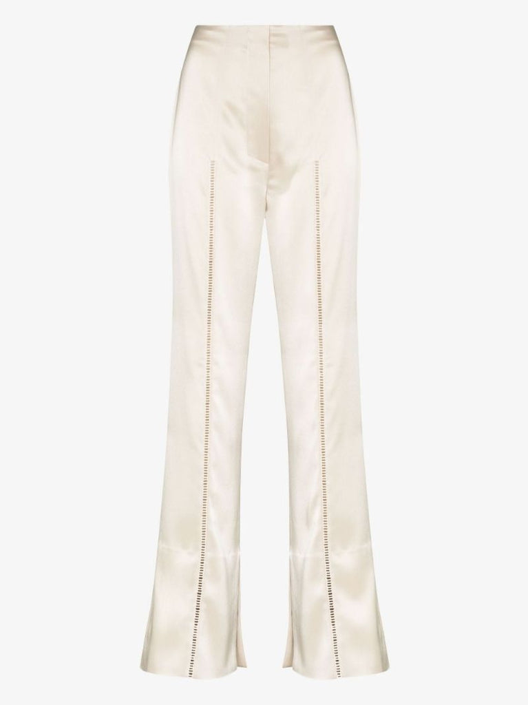 Ladder Stitch Wide Leg Trousers