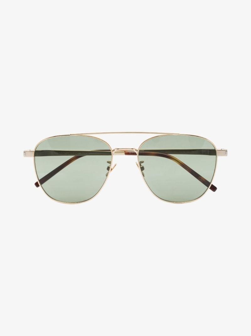 Gold-tone Aviator-style Sunglasses