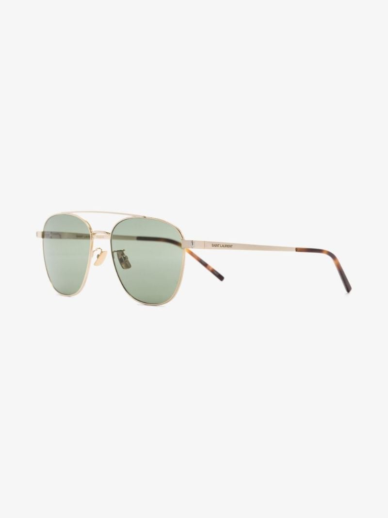 Gold-tone Aviator-style Sunglasses