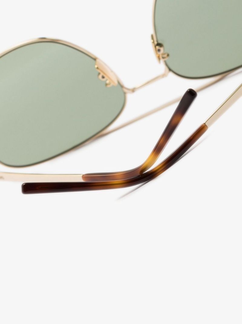 Gold-tone Aviator-style Sunglasses