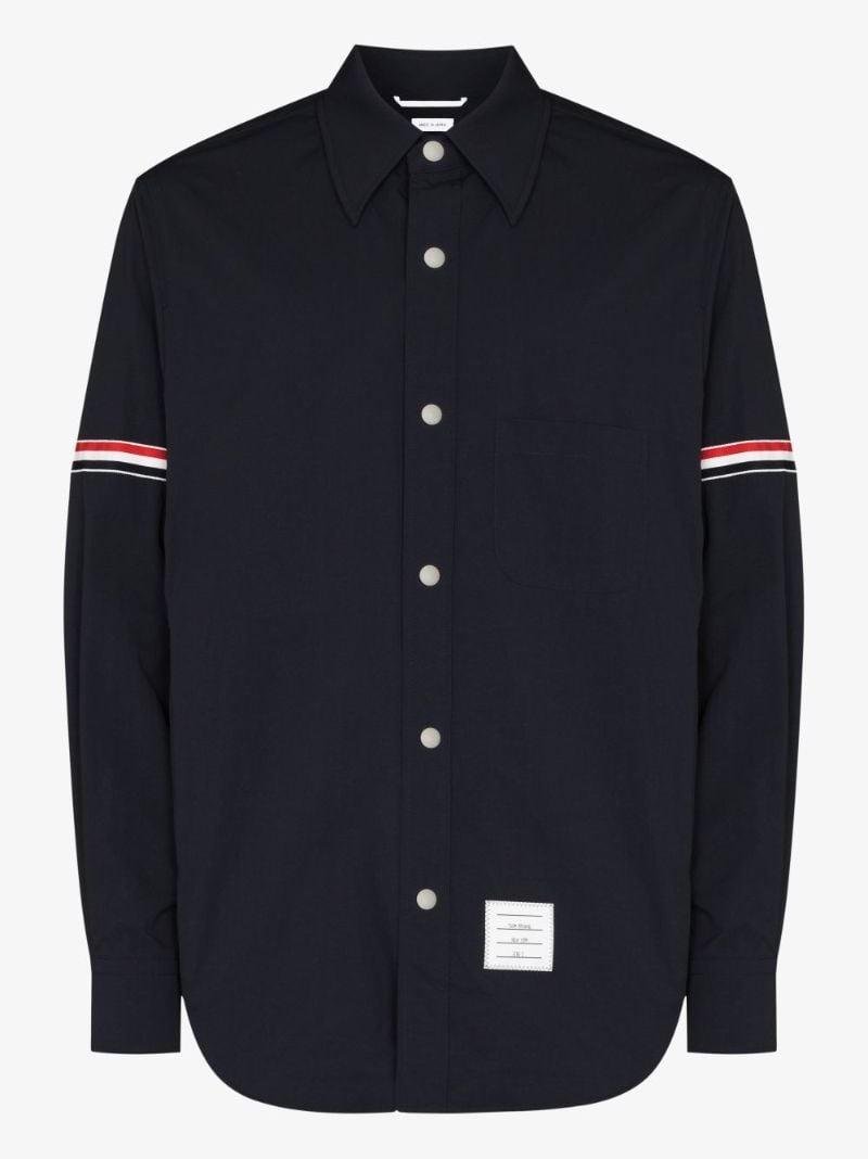 Navy Tricolour Armband Cotton Shirt
