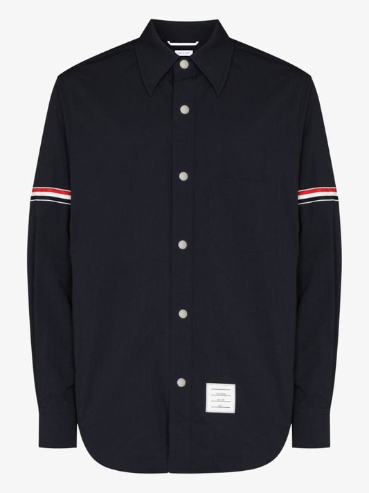 Navy Tricolour Armband Cotton Shirt