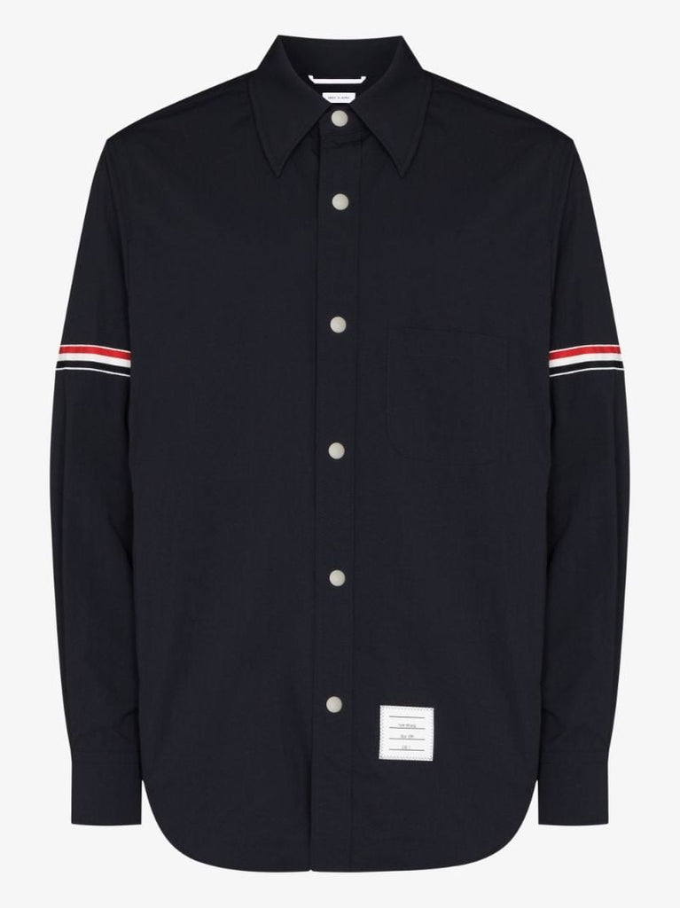 Navy Tricolour Armband Cotton Shirt