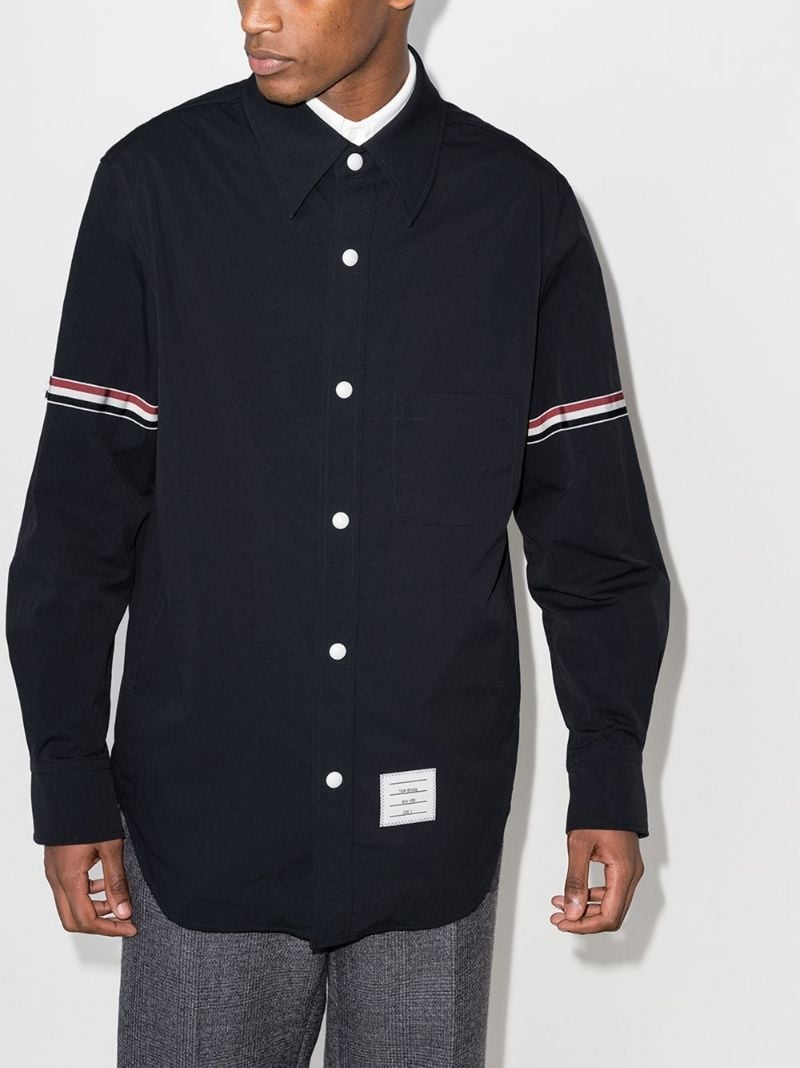 Navy Tricolour Armband Cotton Shirt