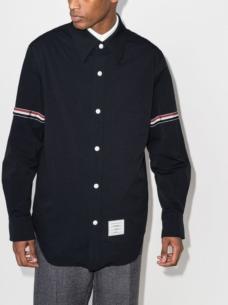 Navy Tricolour Armband Cotton Shirt