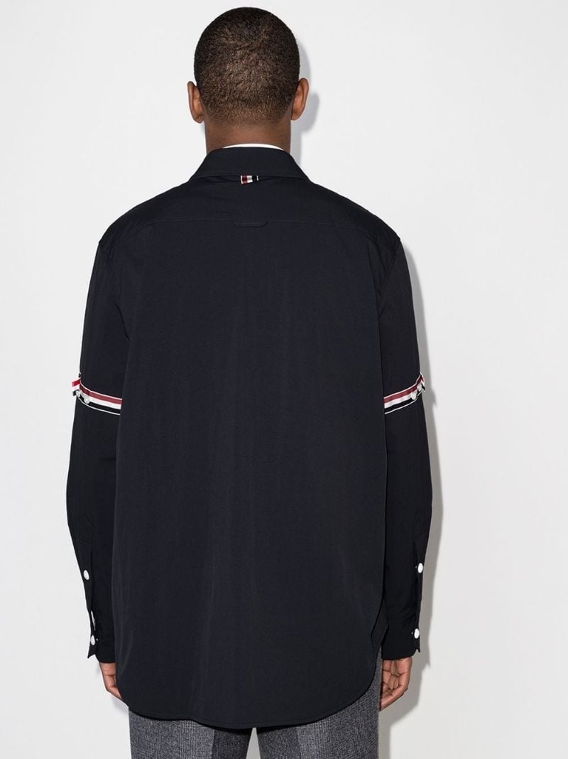 Navy Tricolour Armband Cotton Shirt