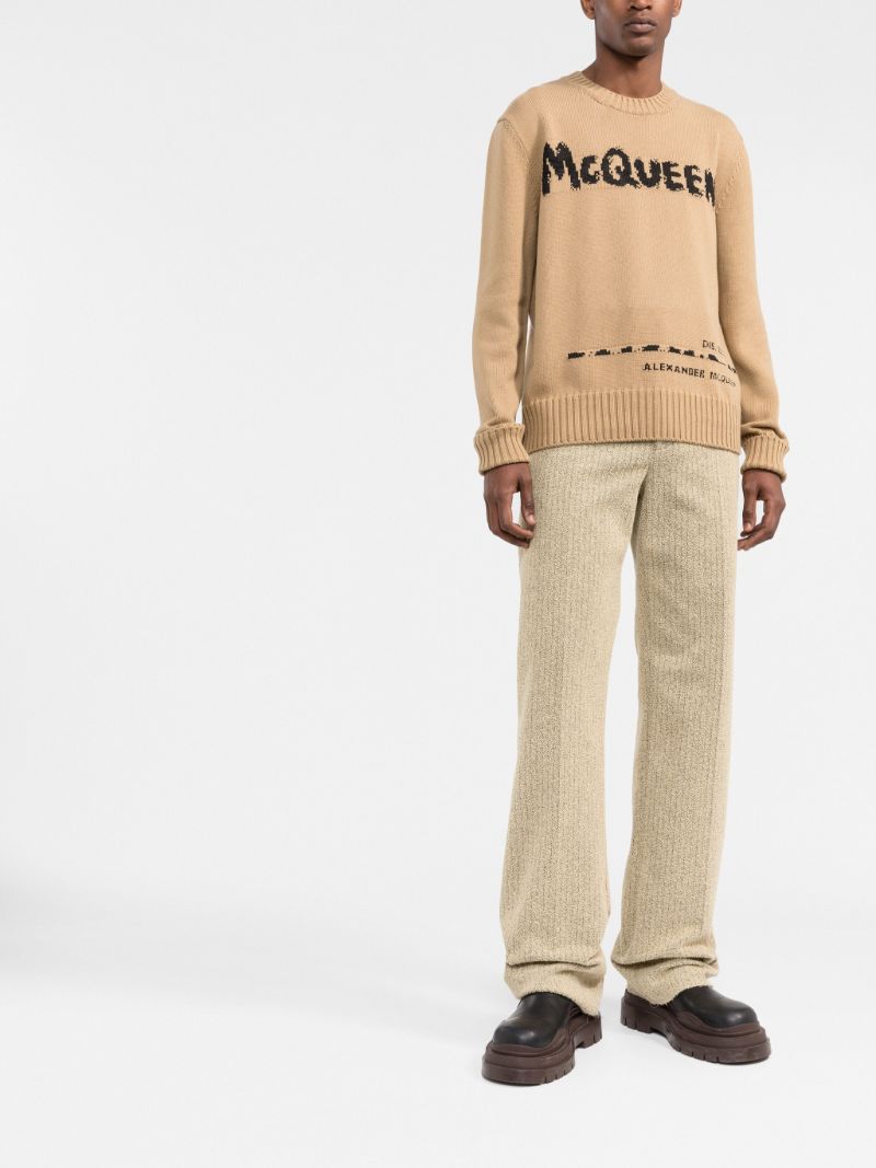 Neutral Graffiti Logo Organic Cotton Sweater