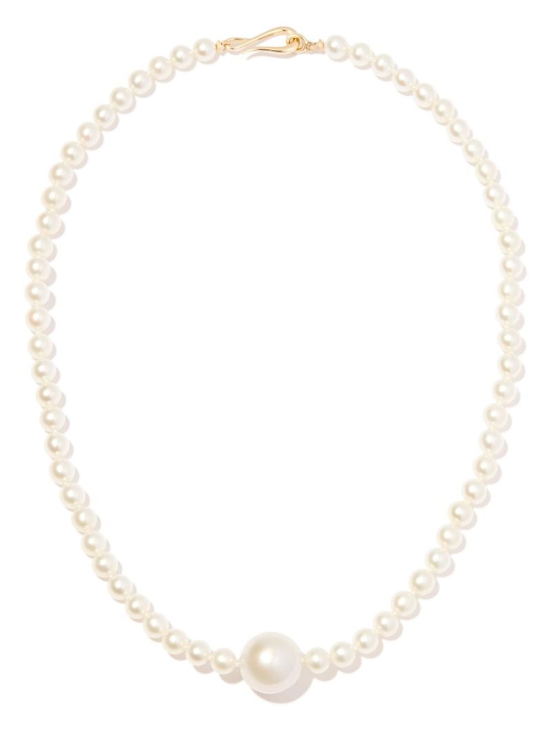 14k Yellow Gold Sea of Beauty Pearl Necklace
