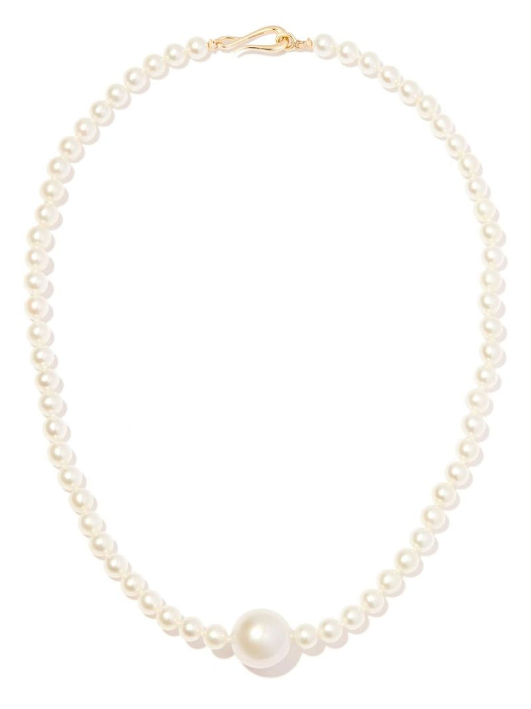 14k Yellow Gold Sea of Beauty Pearl Necklace