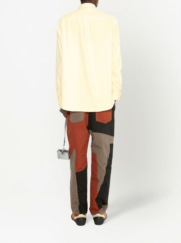 Yellow Swan-embroidered Shirt