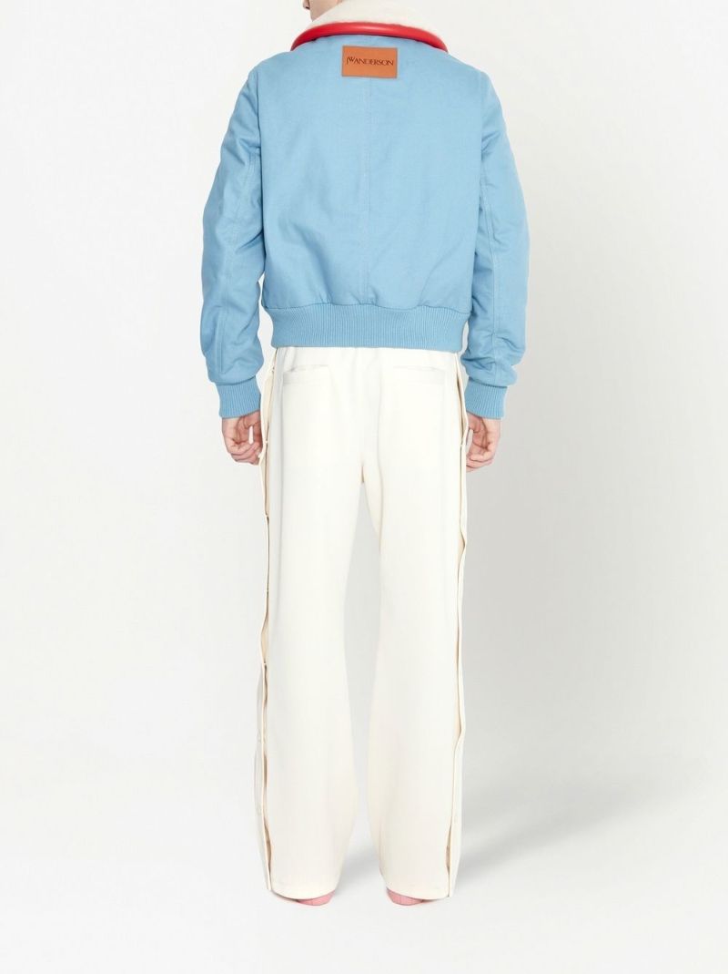 Blue Bumper Collar Blouson Jacket