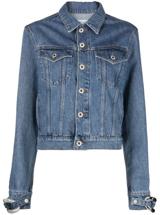 Blue Chain Link Denim Jacket