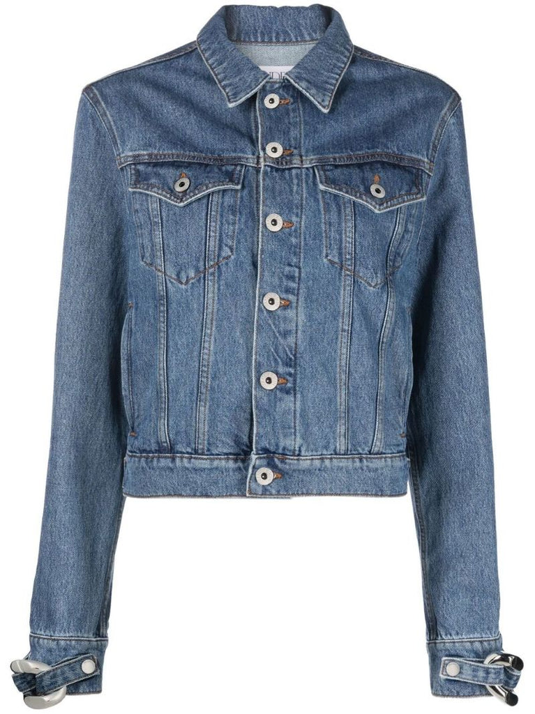 Blue Chain Link Denim Jacket