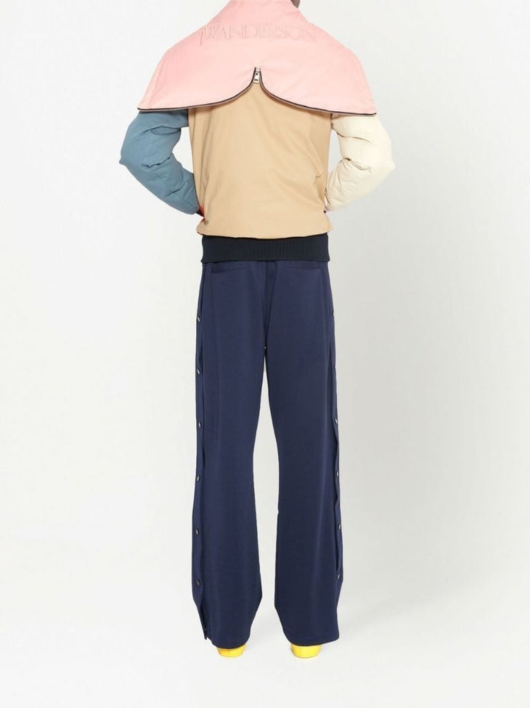 Orange Colourblock Bomber Jacket
