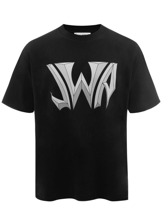 Black Logo Cotton T-shirt