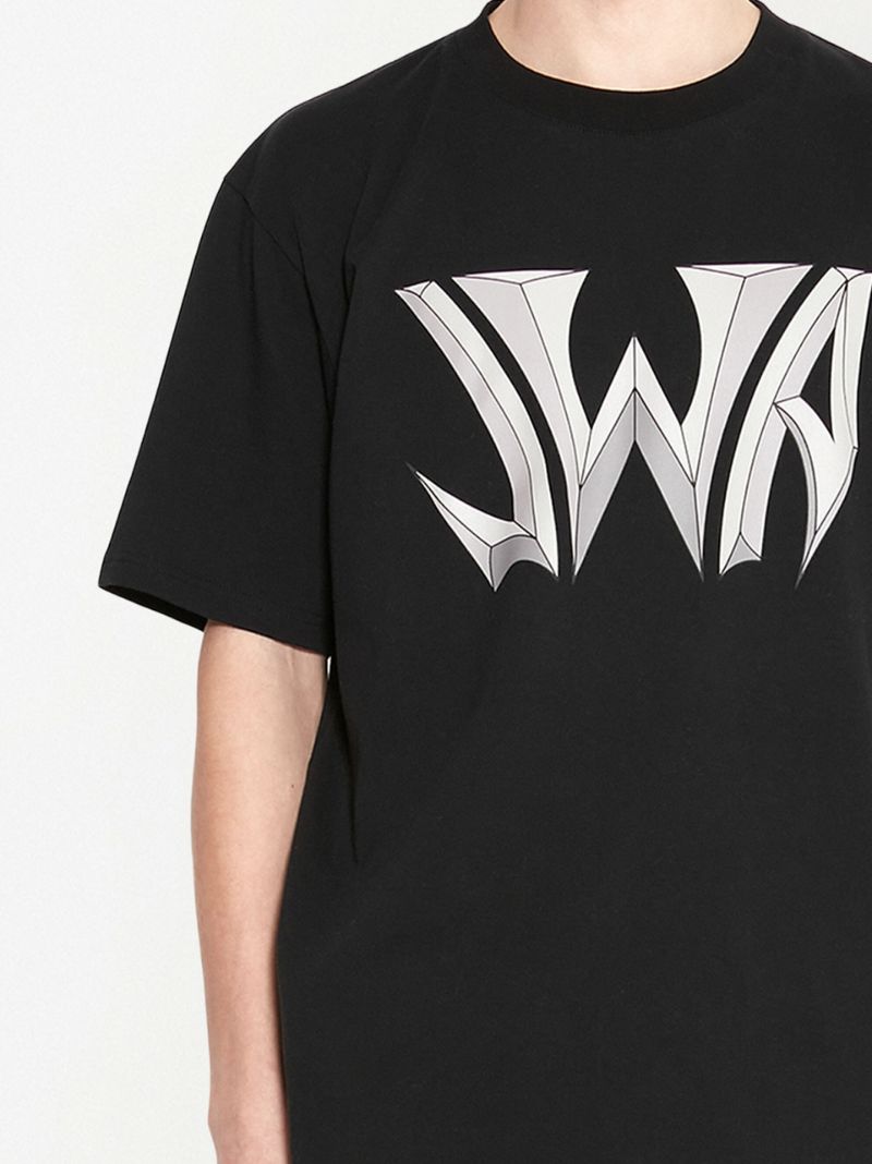Black Logo Cotton T-shirt