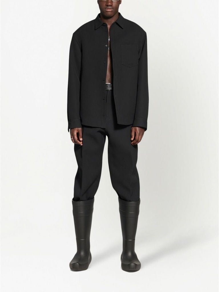 Black Button-up Shirt Jacket