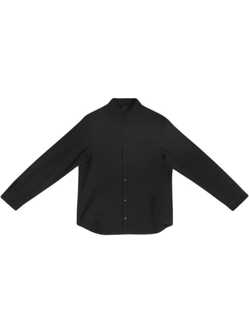 Black Button-up Shirt Jacket