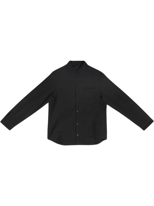 Black Button-up Shirt Jacket