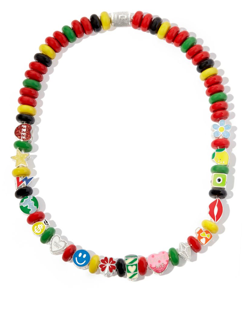 Multicolored Enamel Bead Necklace