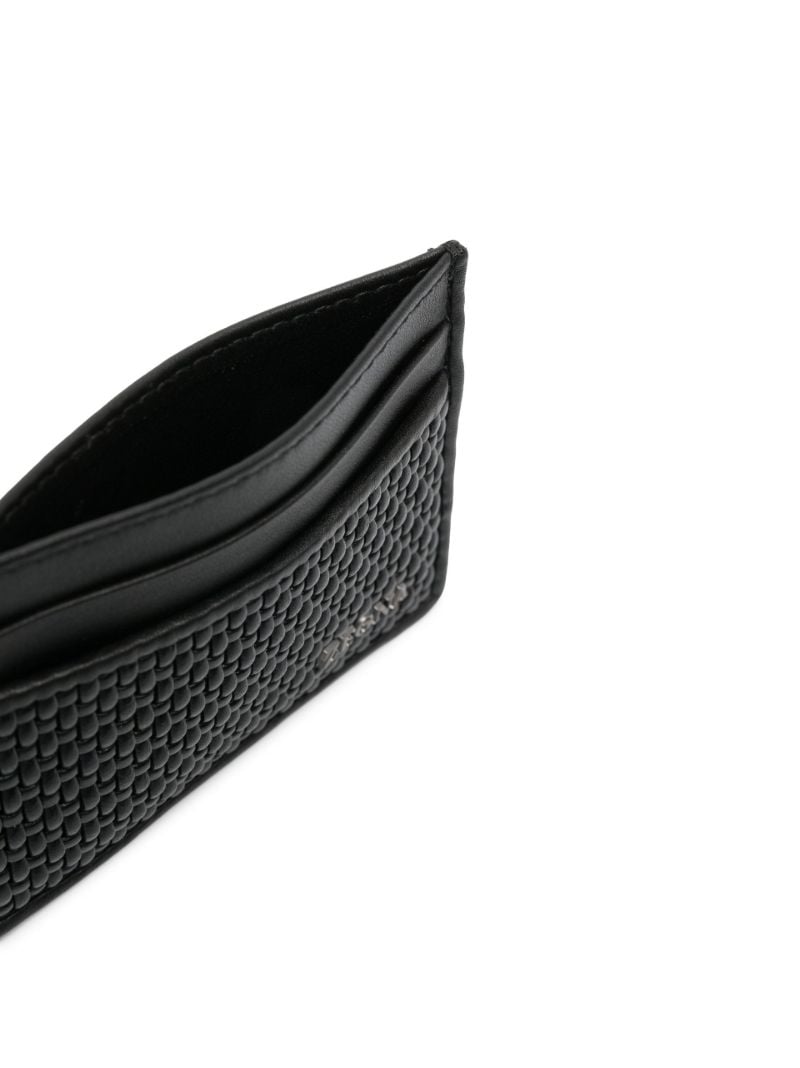 Black Logo Leather Card Holder