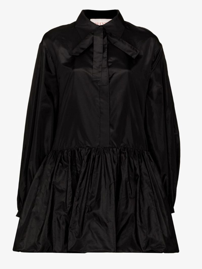 Washed Silk Taffeta Shirt Dress