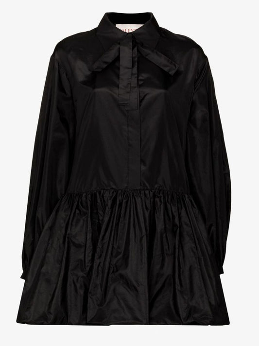 Washed Silk Taffeta Shirt Dress