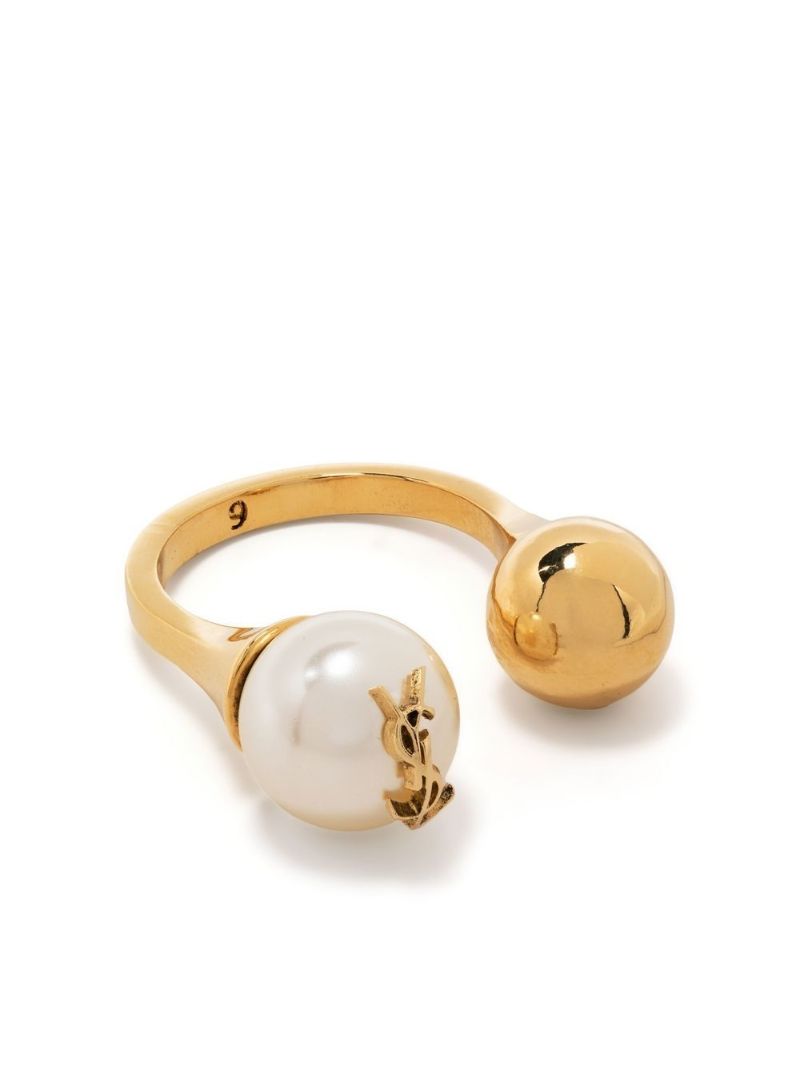 Gold-tone Cassandre Pearl and Ball Ring