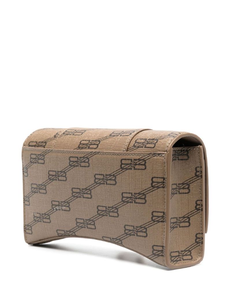 Brown Hourglass Monogram Canvas Wallet on Chain
