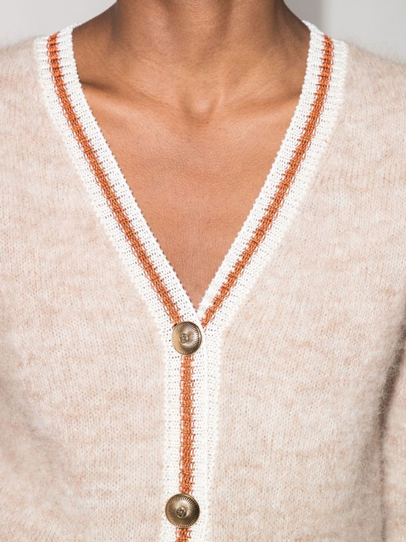 X Browns Focus V-neck Brushed Cardigan