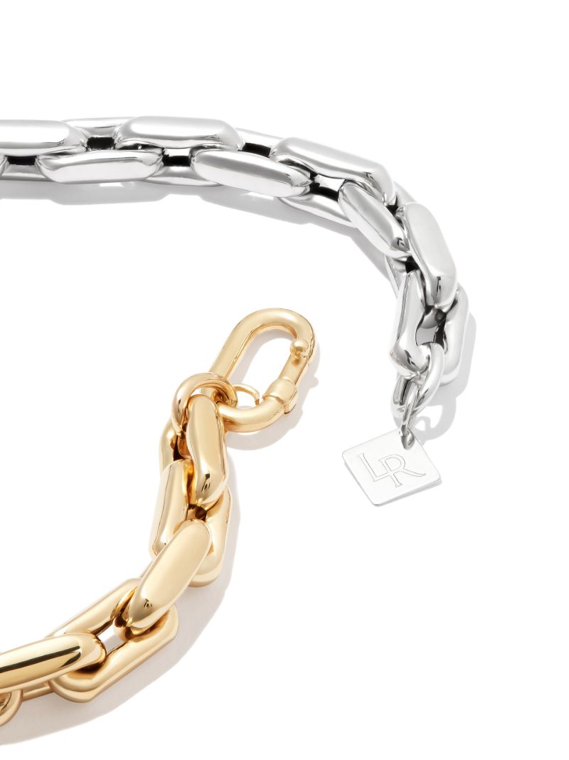 14k Yellow and White Gold Small Chain Necklace