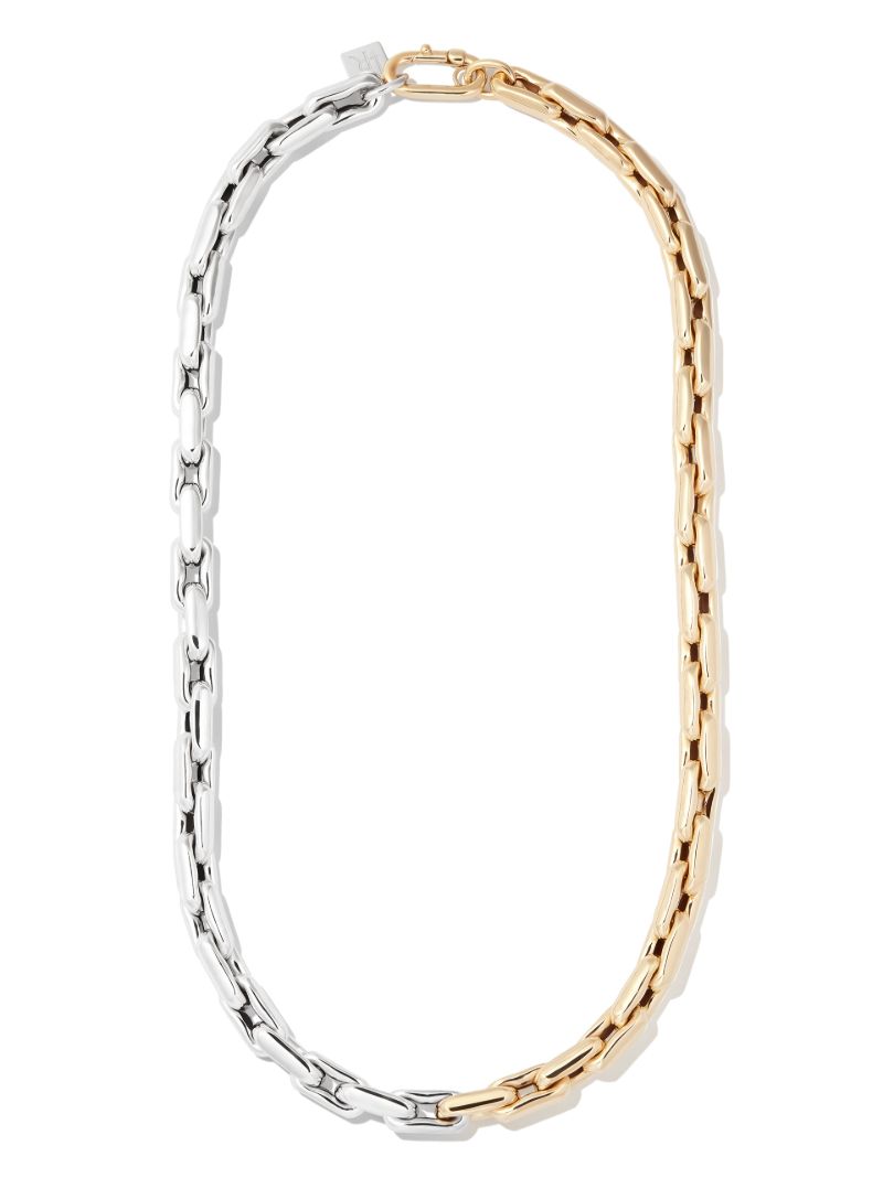 14k Yellow and White Gold Small Chain Necklace