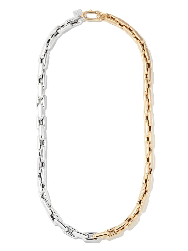 14k Yellow and White Gold Small Chain Necklace
