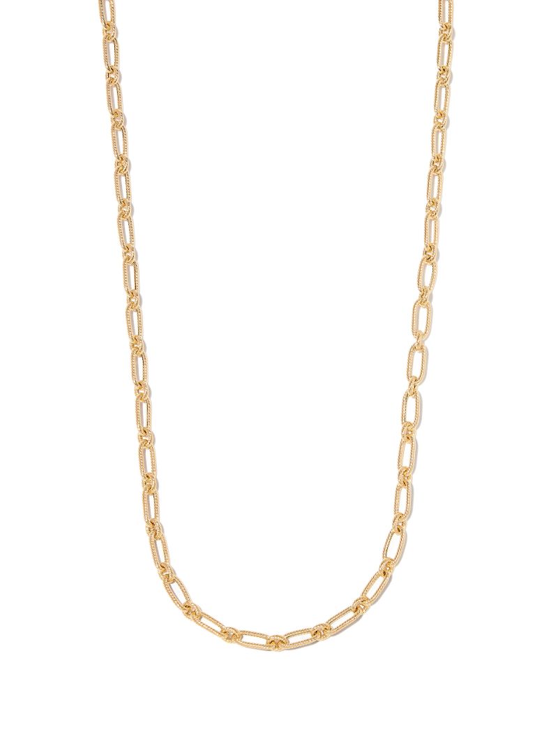 14k Yellow Gold Small Twist Chain Necklace
