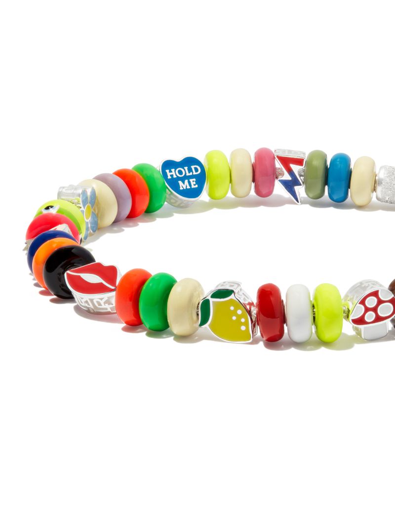 Multicoloured Enamel Bead Bracelet